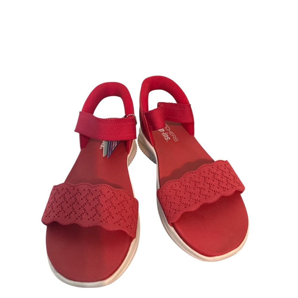 Skechers Ultra Flex 3.0 Feelin Pretty Slip-ins Sandals Women's 9 Red W - Picture 2 of 5
